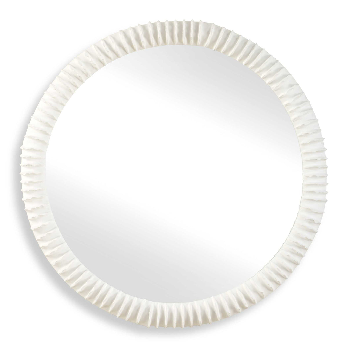 Akiko White Round Mirror