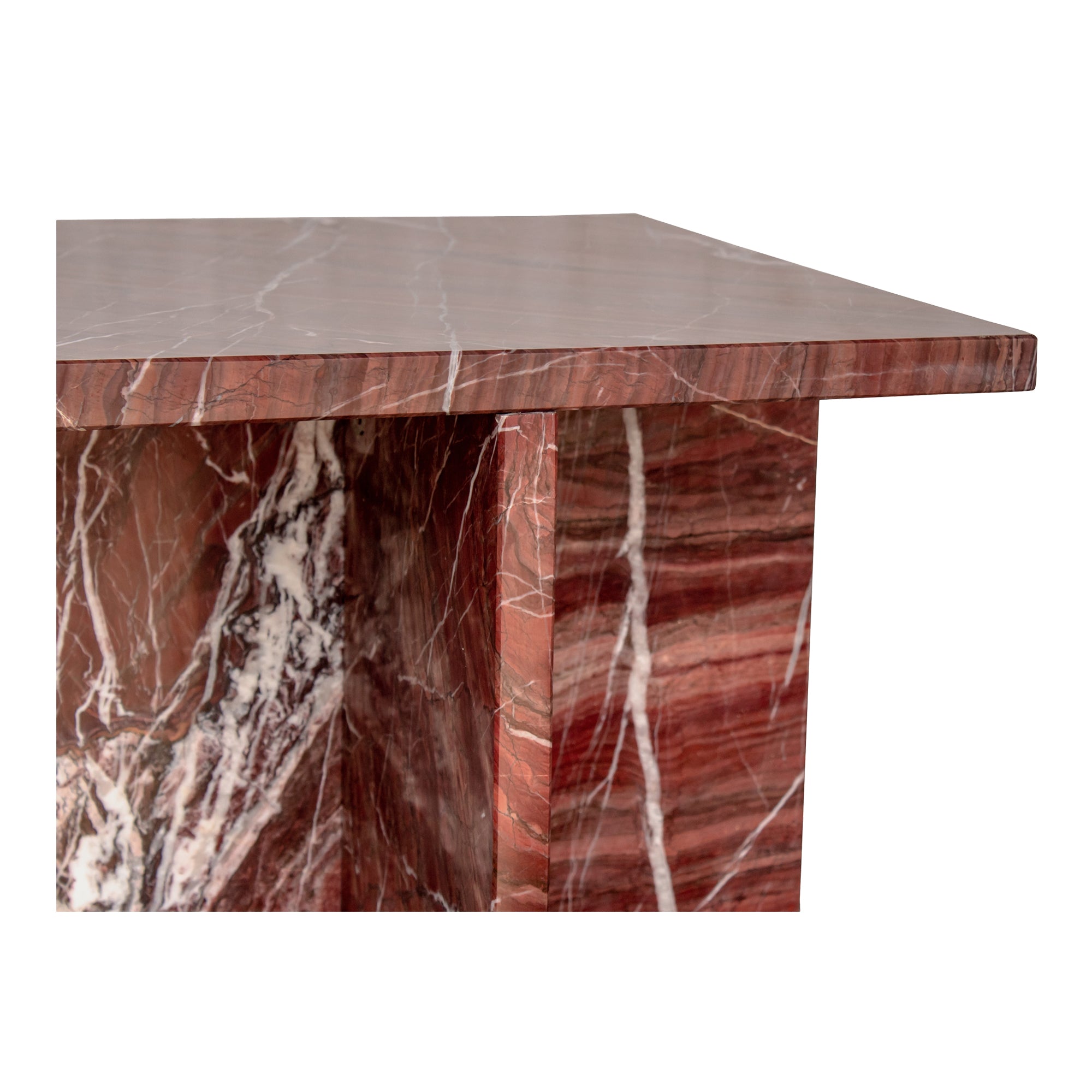 Blair Accent Table Rosso Levanto Marble