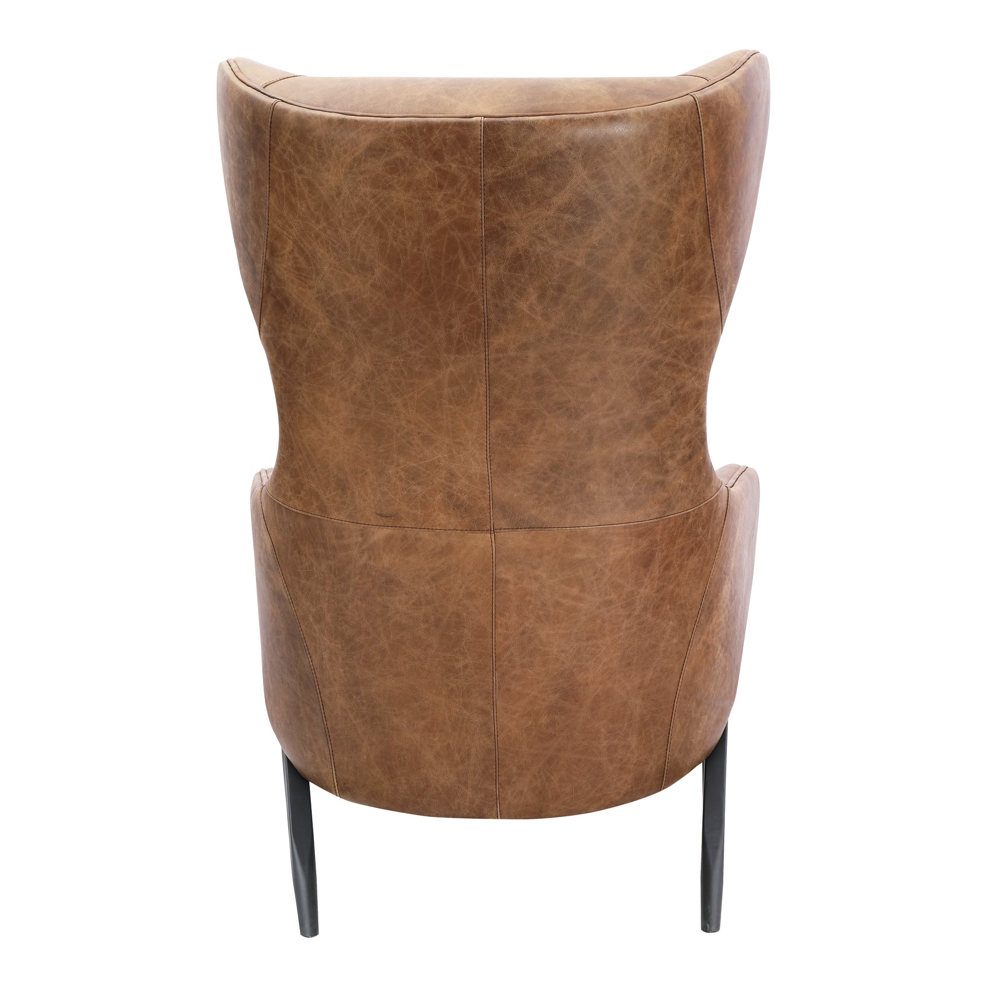 Amos Leather Accent Chair Open Road Brown