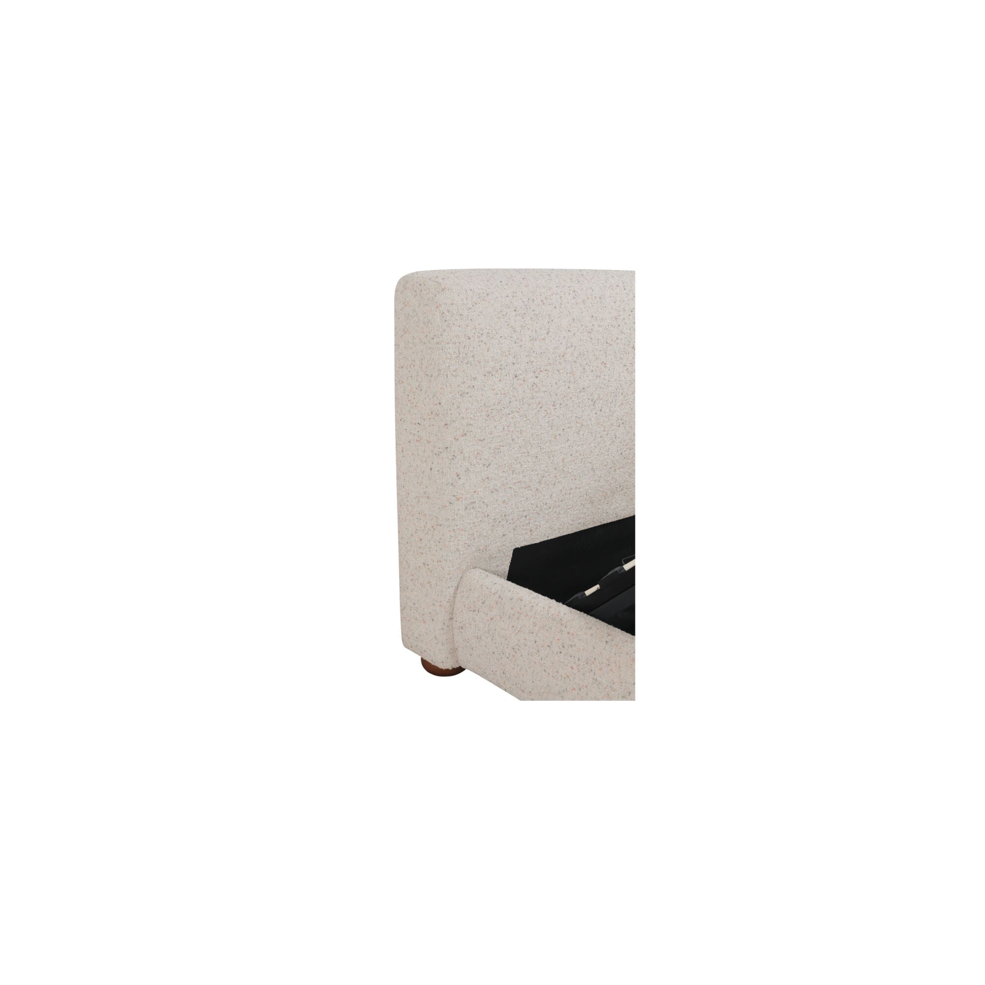 Beau King Storage Bed Speckled Light Grey
