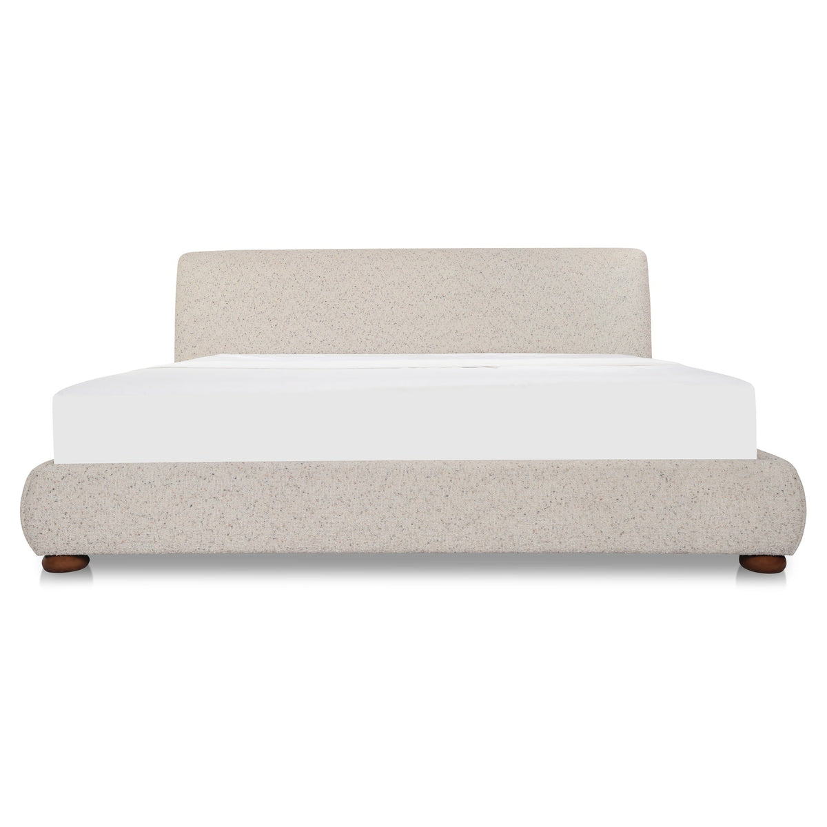 Beau Queen Storage Bed Speckled Light Grey