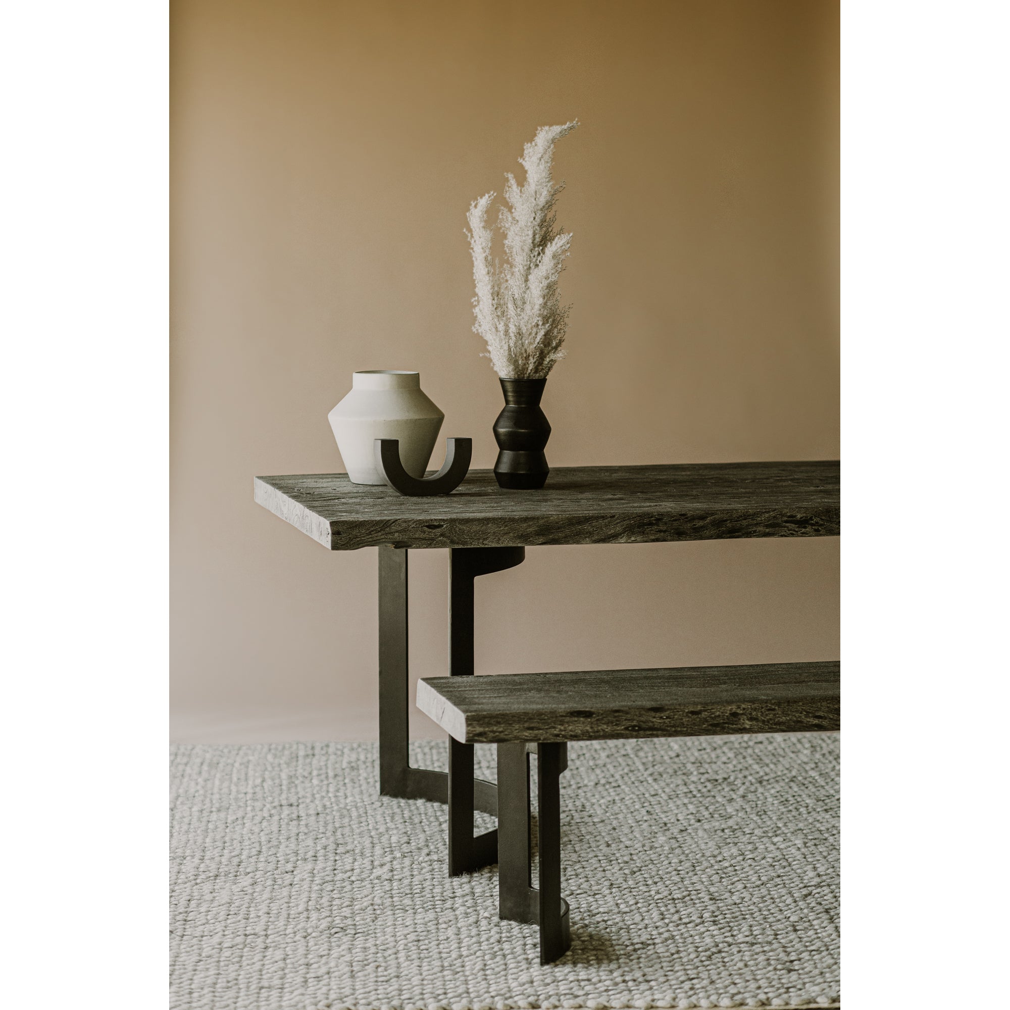 Bent Bench Small Grey