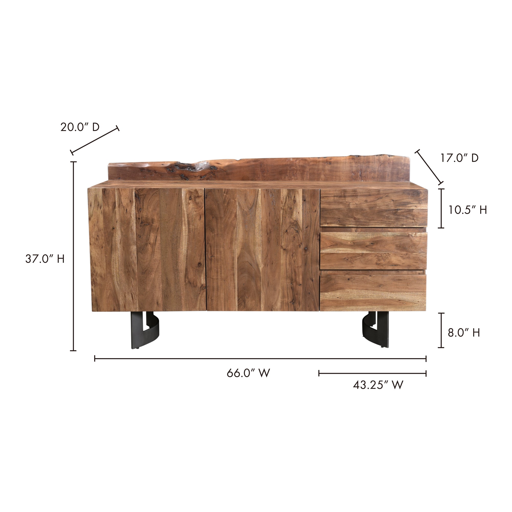 Bent Sideboard Brown