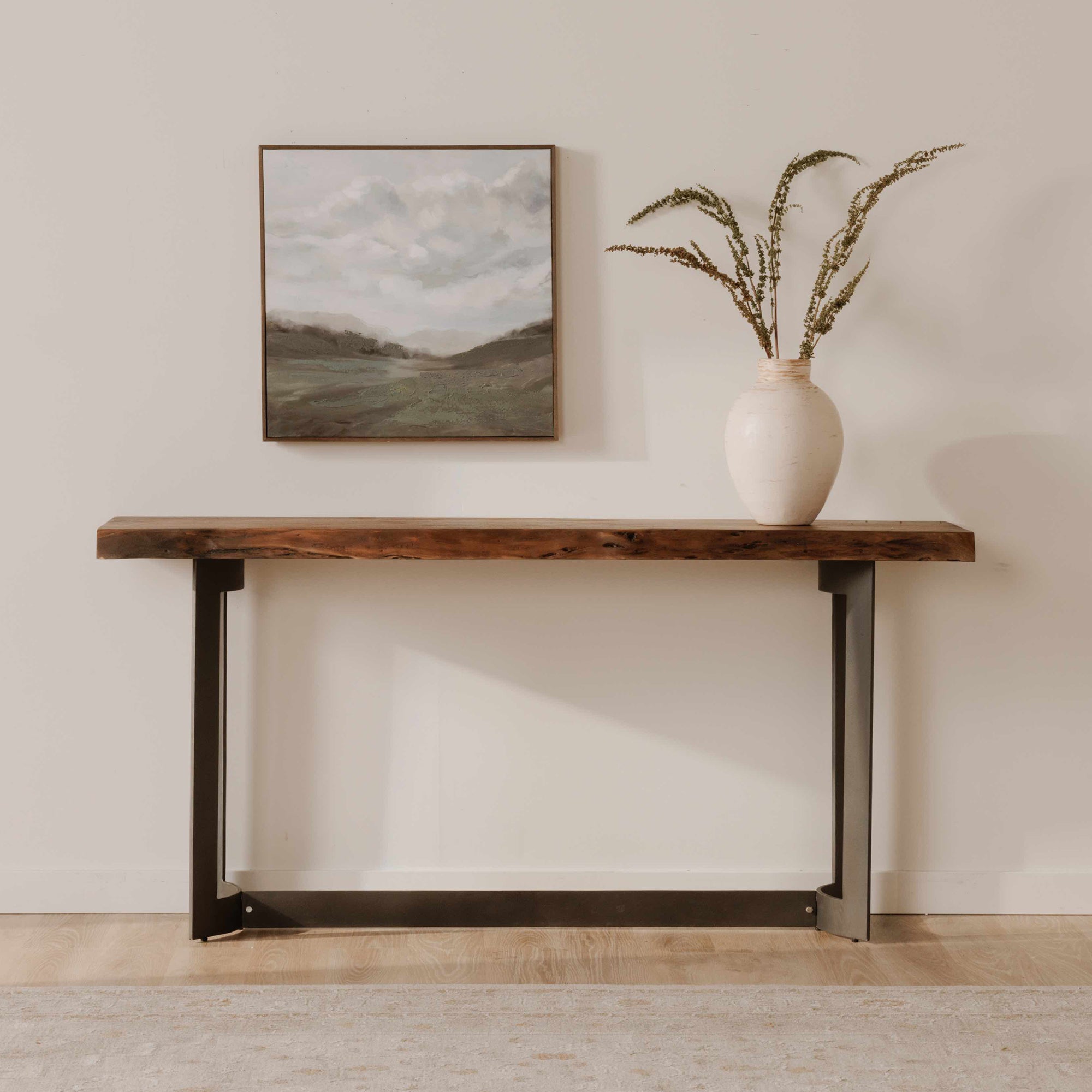Bent Console Table Brown