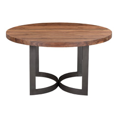 Bent Round Dining Table 54In Brown
