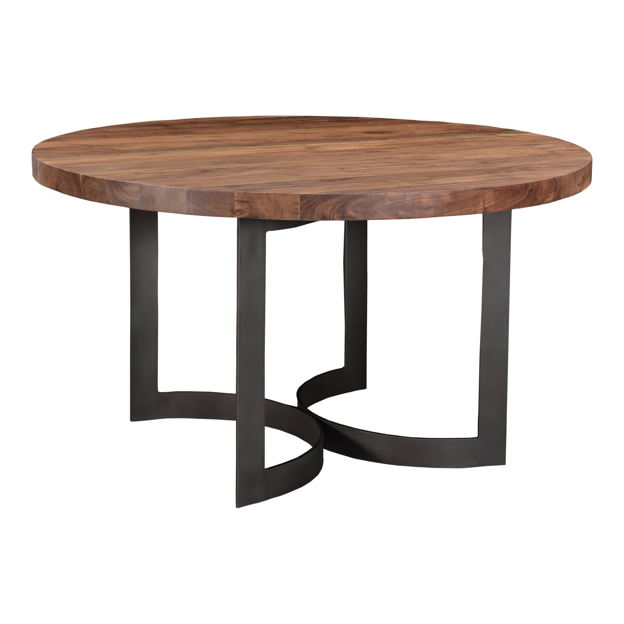 Bent Round Dining Table 54In Brown
