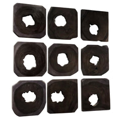 Bahati Wood Wall Decor in Ebony Set/9